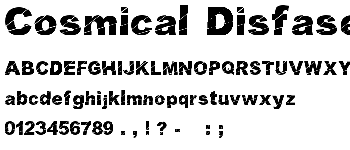 Cosmical disfase Cosmical disfase font